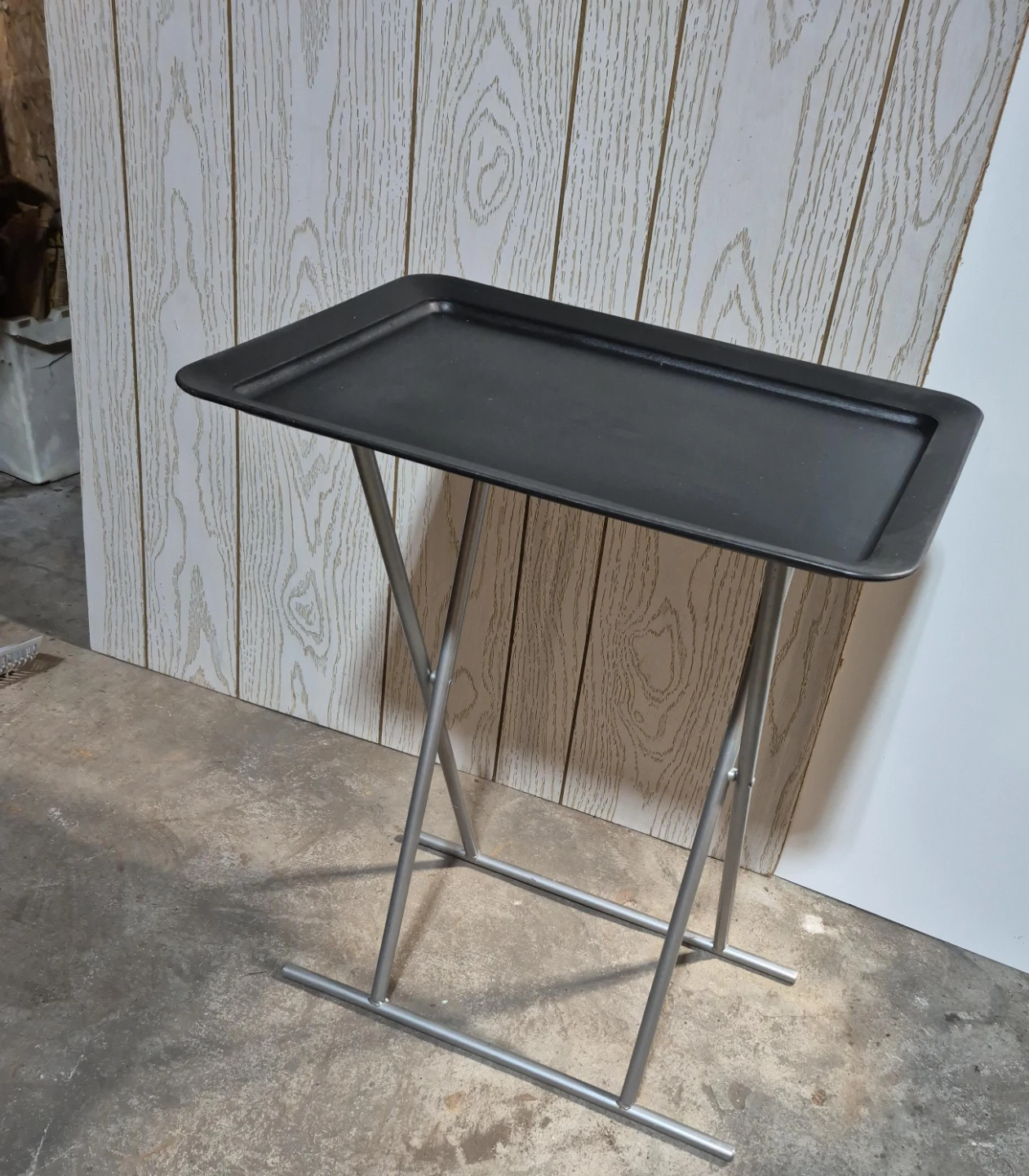Black Folding TV Tray Table