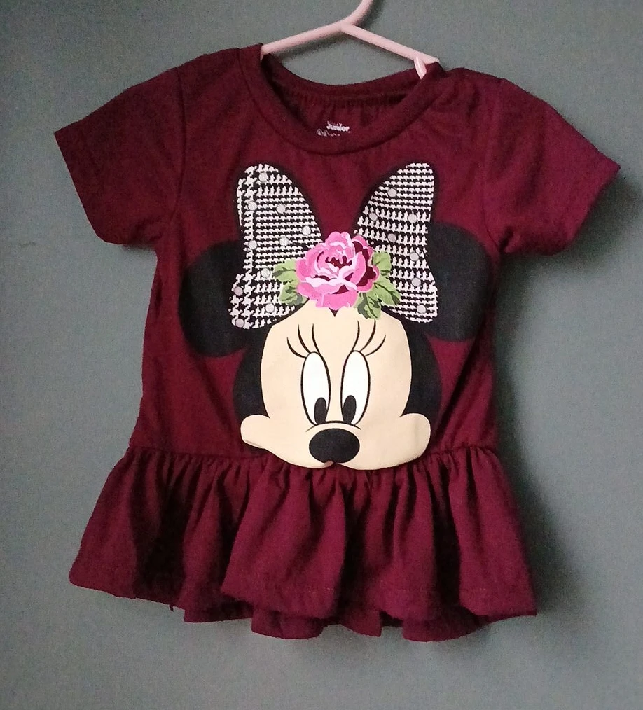 Disney Junior Minnie Mouse Maroon Dress - Size 3T