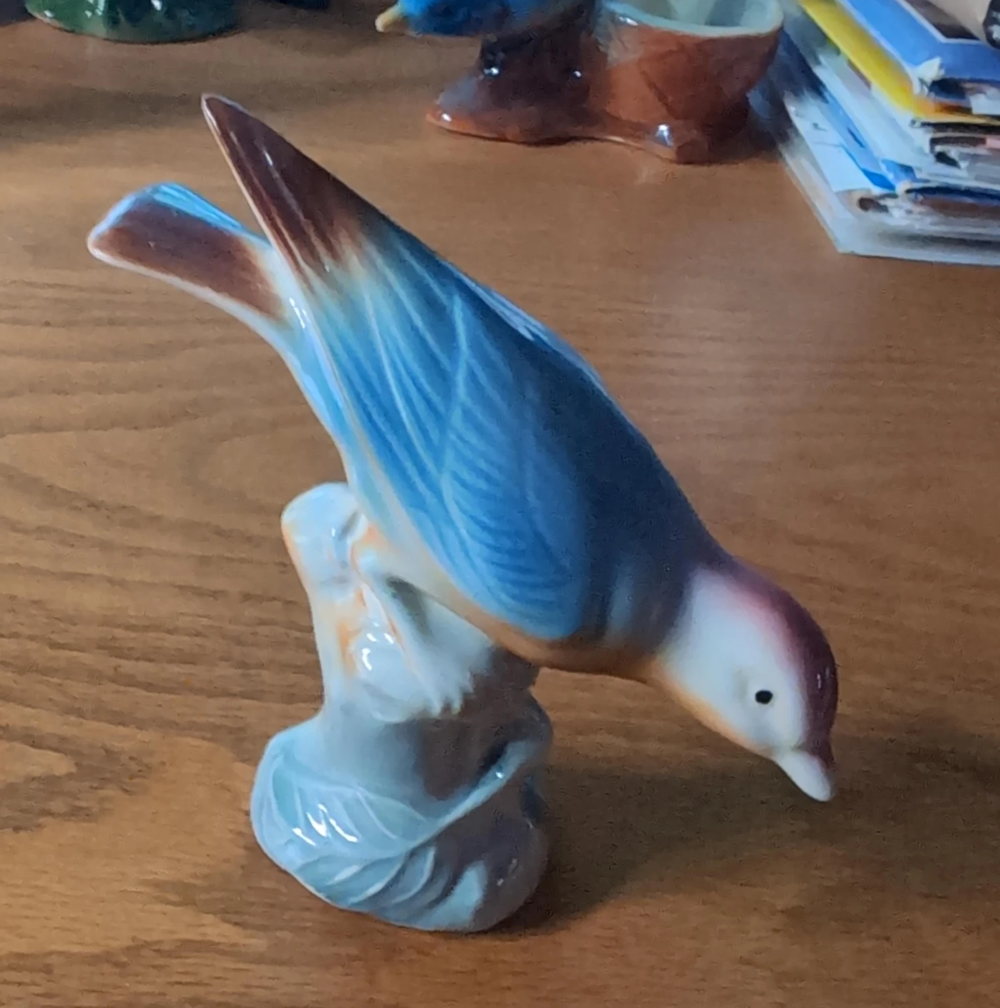 Vintage Blue Bird Figurine