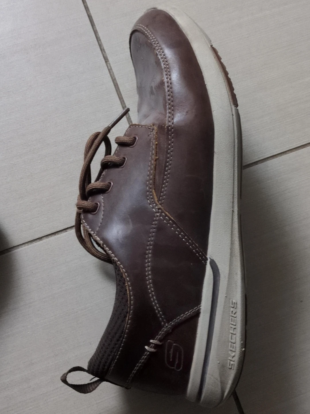 Skechers Brown Leather Casual Shoes