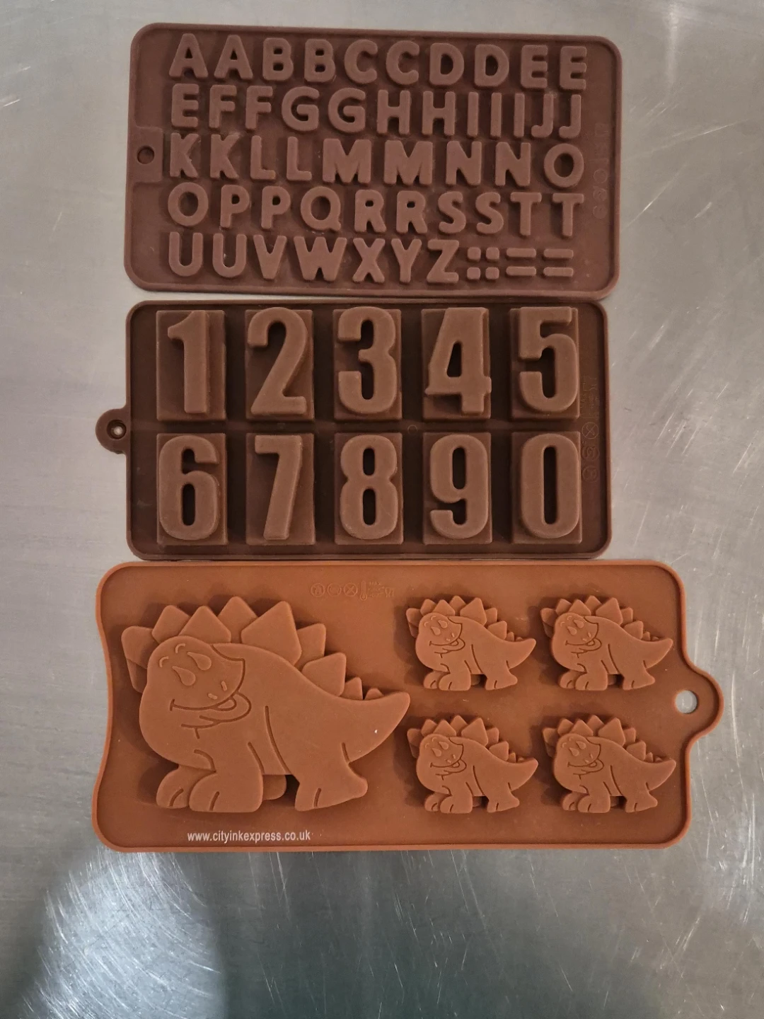 Silicone Alphabet, Number & Dinosaur Molds