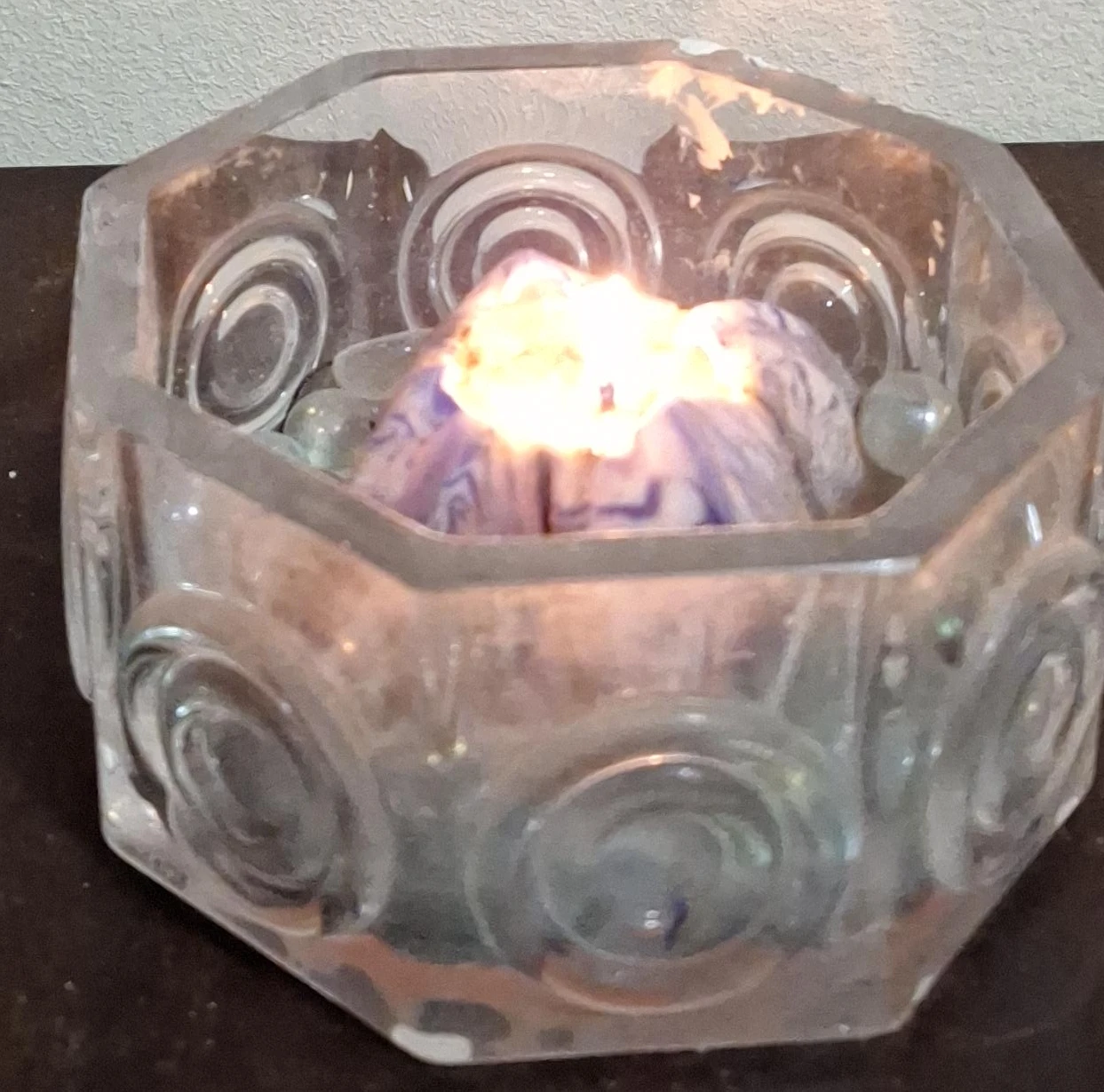 Glass Candle Holder