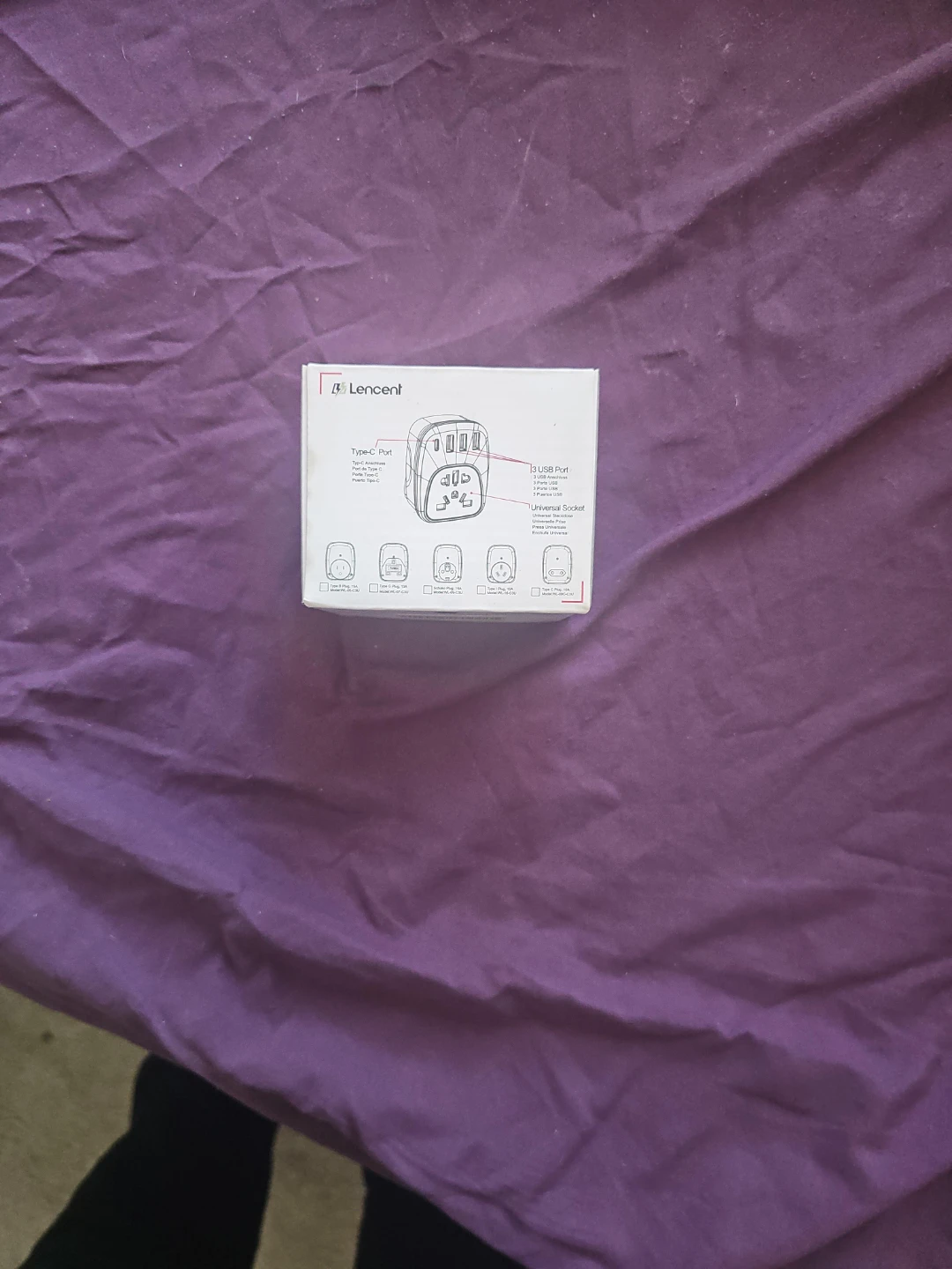 Lencent Universal Travel Adapter with USB and Type-C Ports