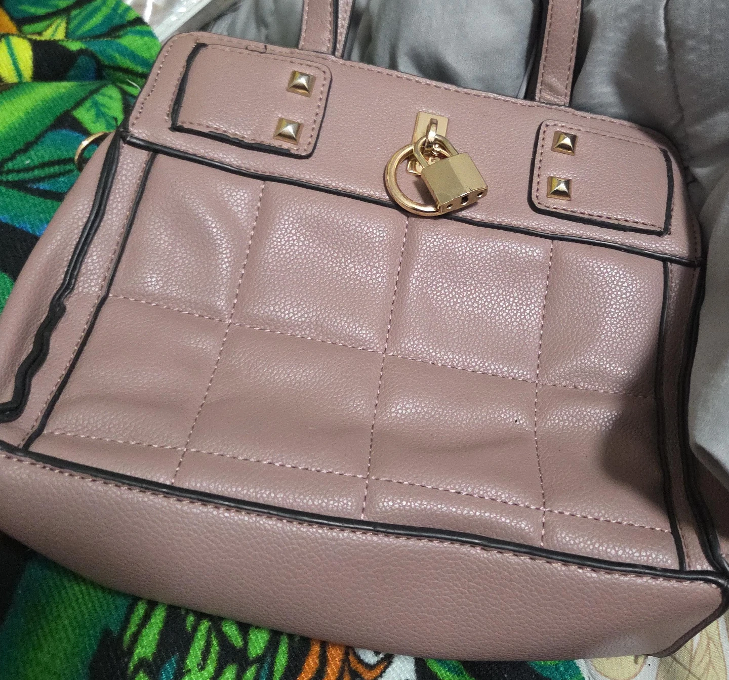 Pink Quilted Handbag