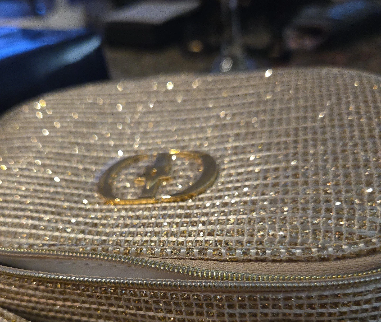 DIOR Gold Cosmetic Pouch clutch bag