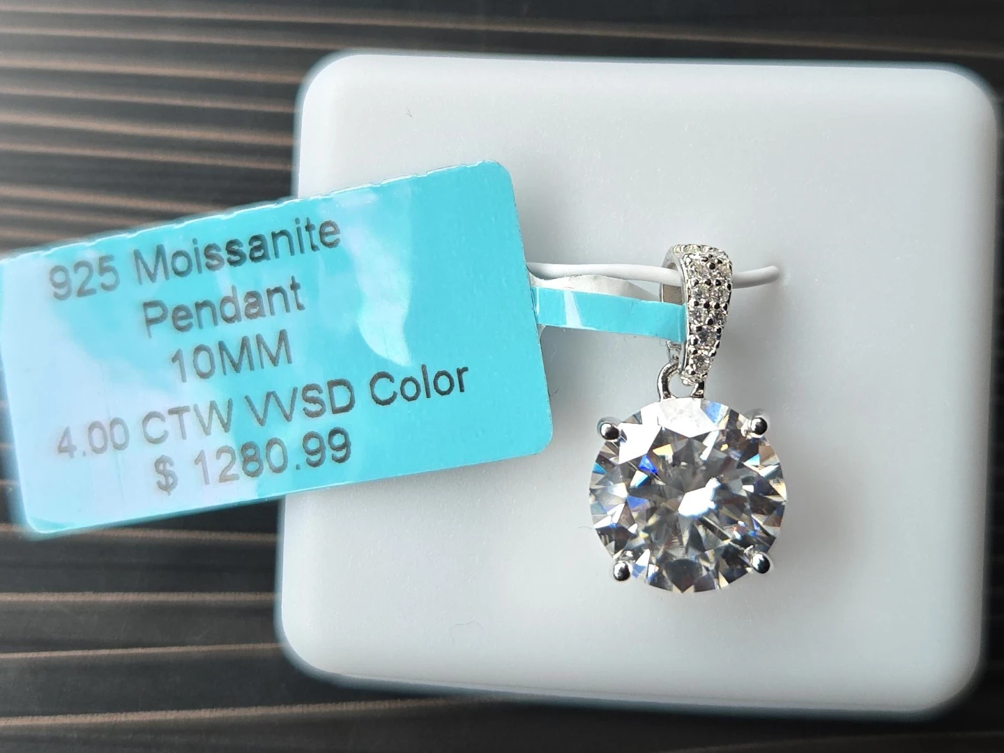 Moissanite Pendant 4.00 CTW, 10MM