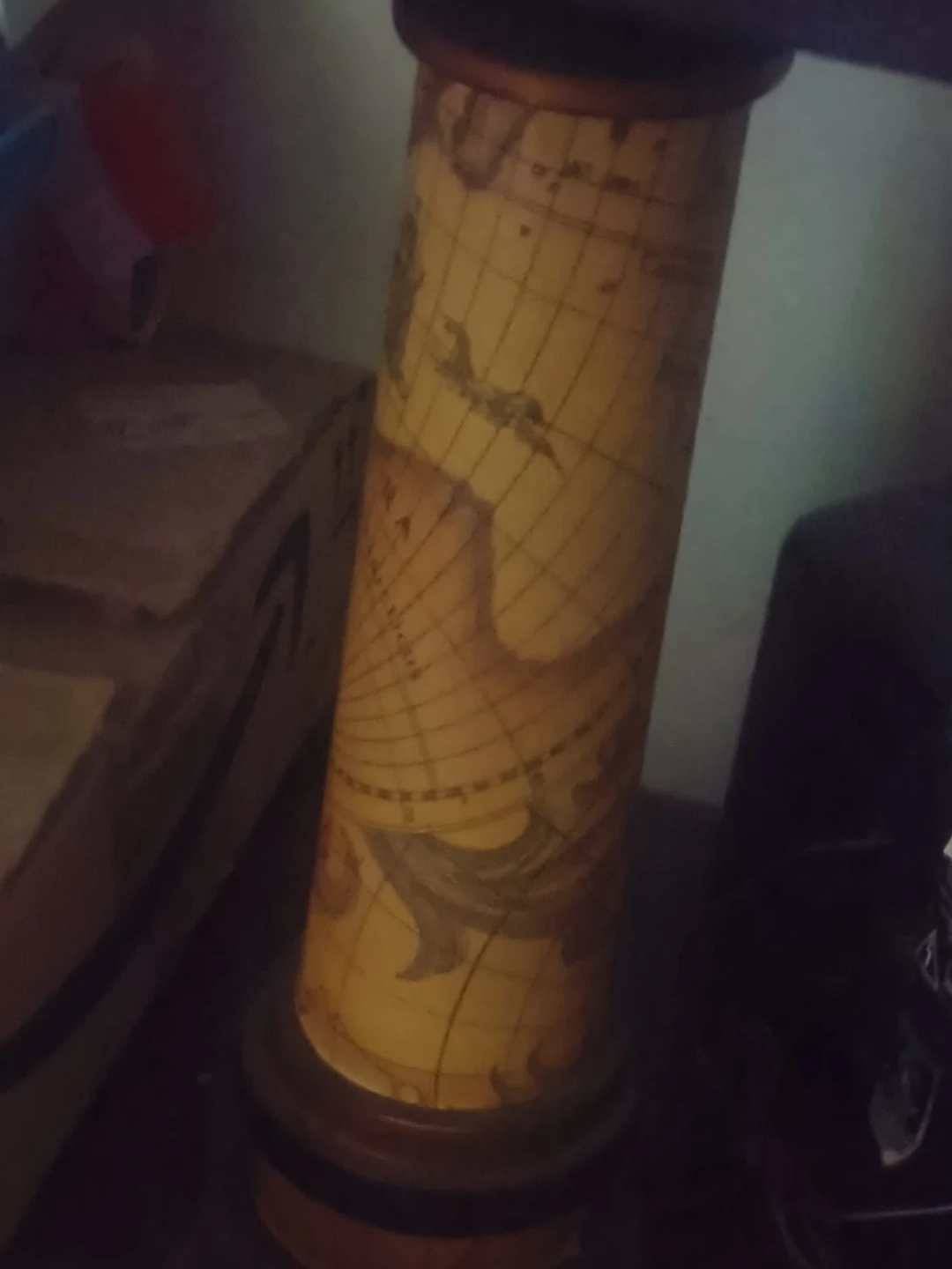 Decorative World Map Cylinder