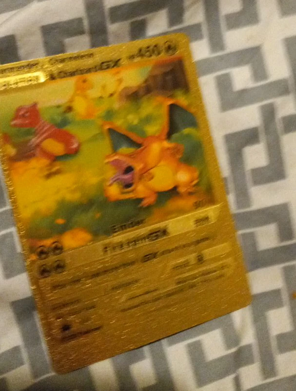 Charizard GX Gold Plated Pokemon Card
