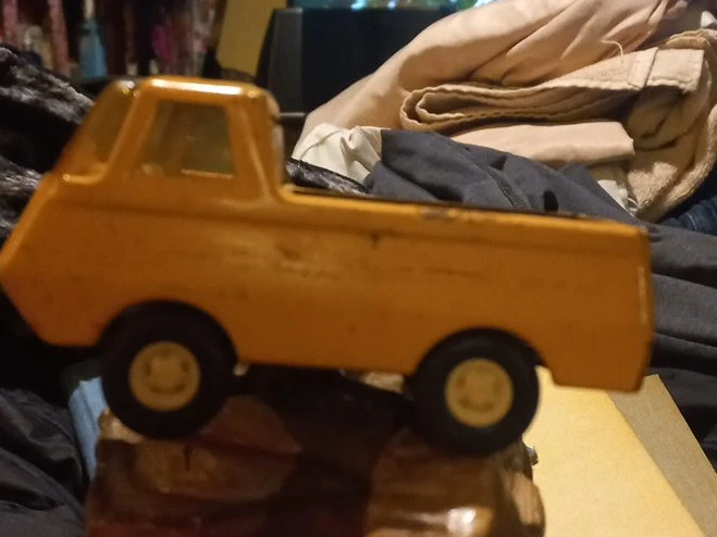 Orange Die-Cast Toy Truck
