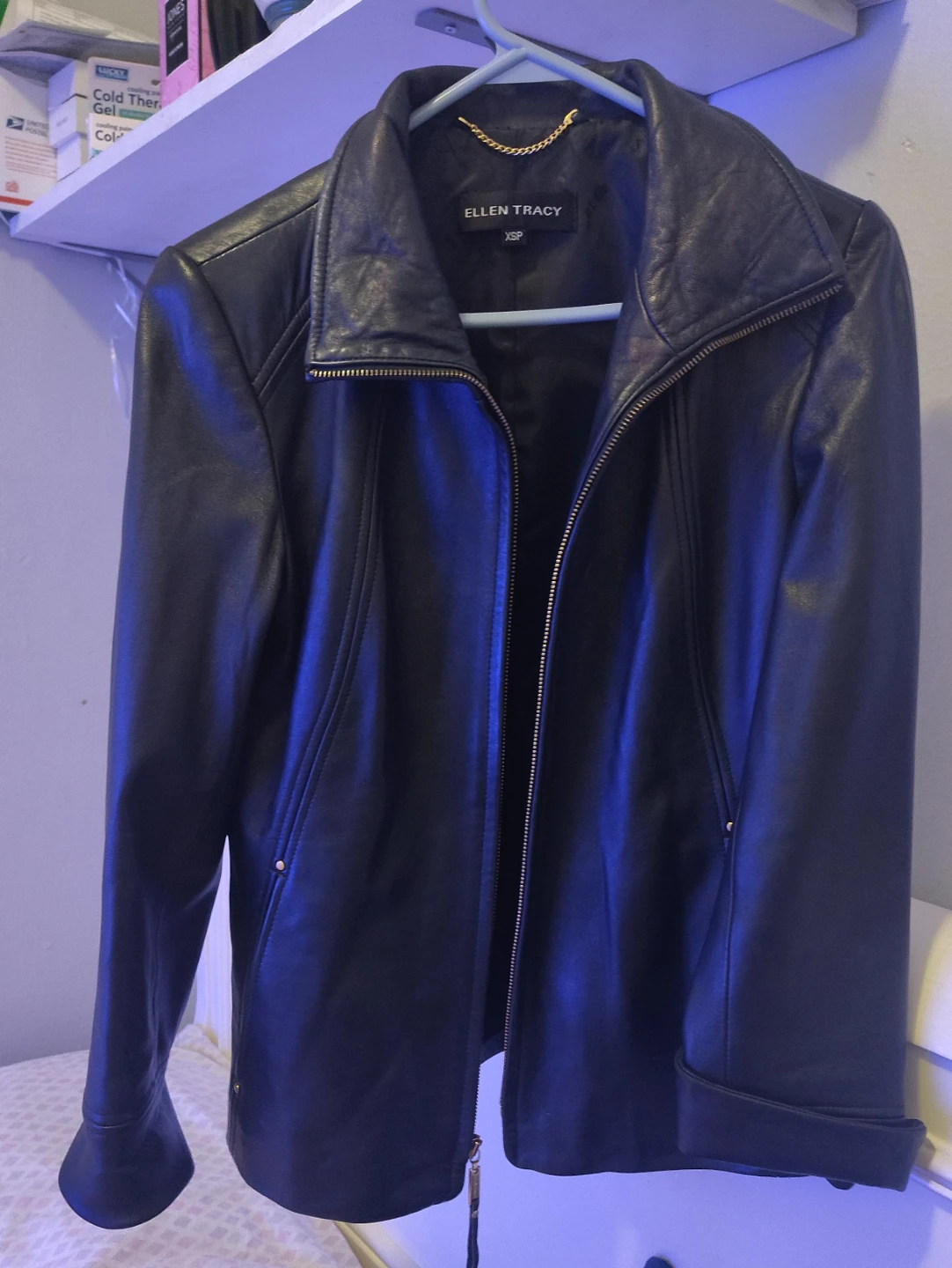 Ellen Tracy Black Leather Jacket - XS