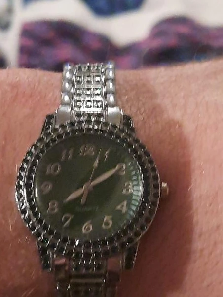 Women's Quartz Watch with Green Face