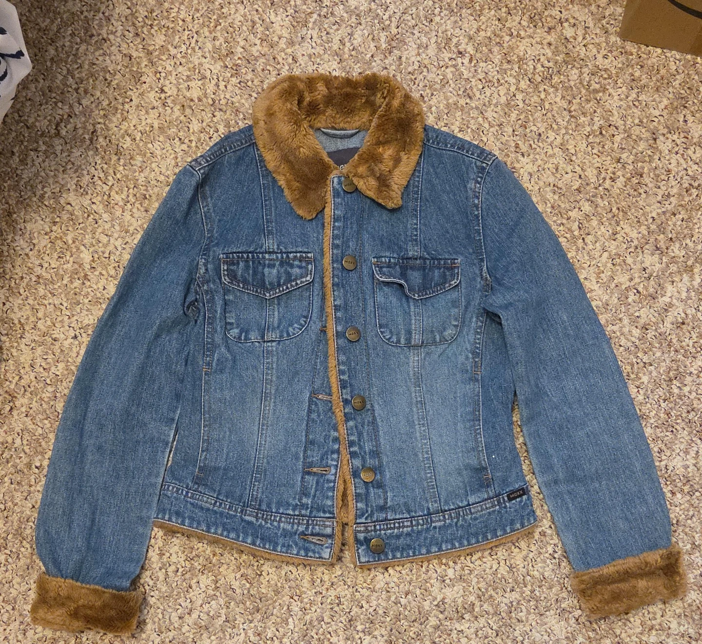 Moxx Denim Jacket with Fur Trim