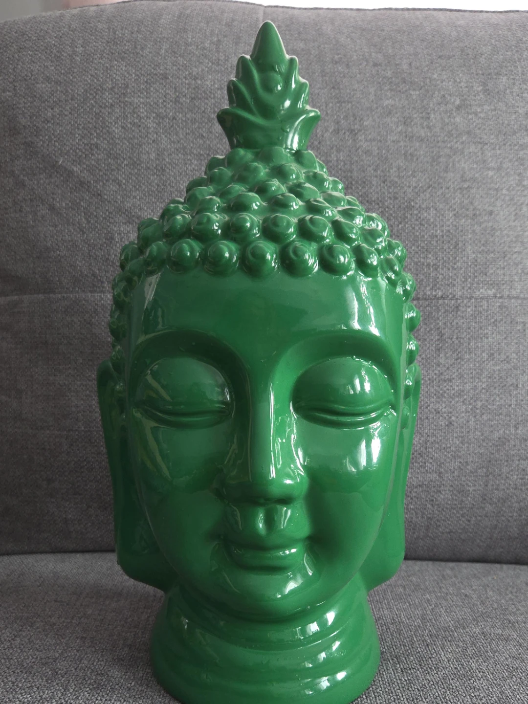 Green Buddha Head Statue