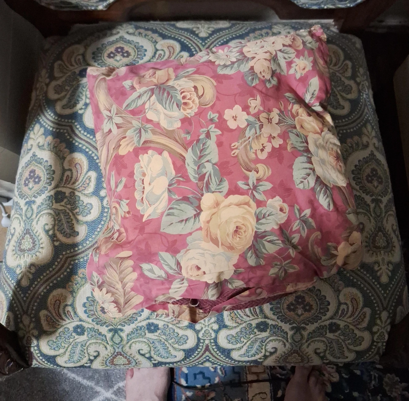 Decorative Floral Accent Pillow