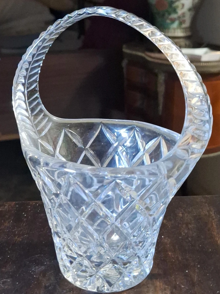 Crystal Basket with Handle
