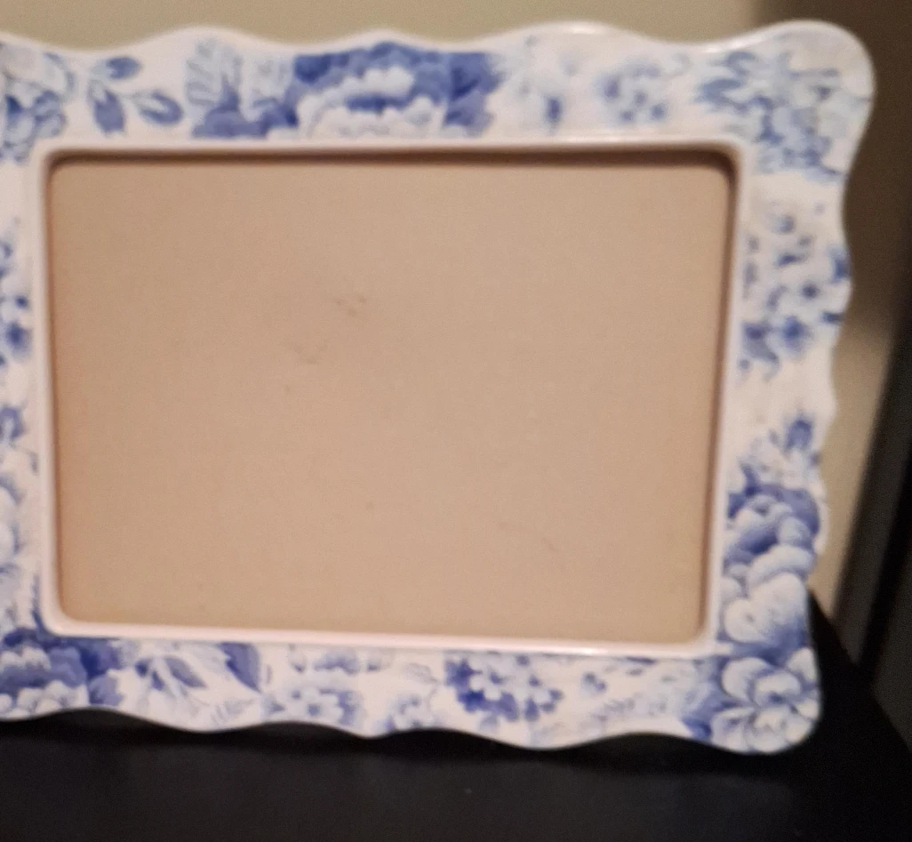 Blue Floral Picture Frame