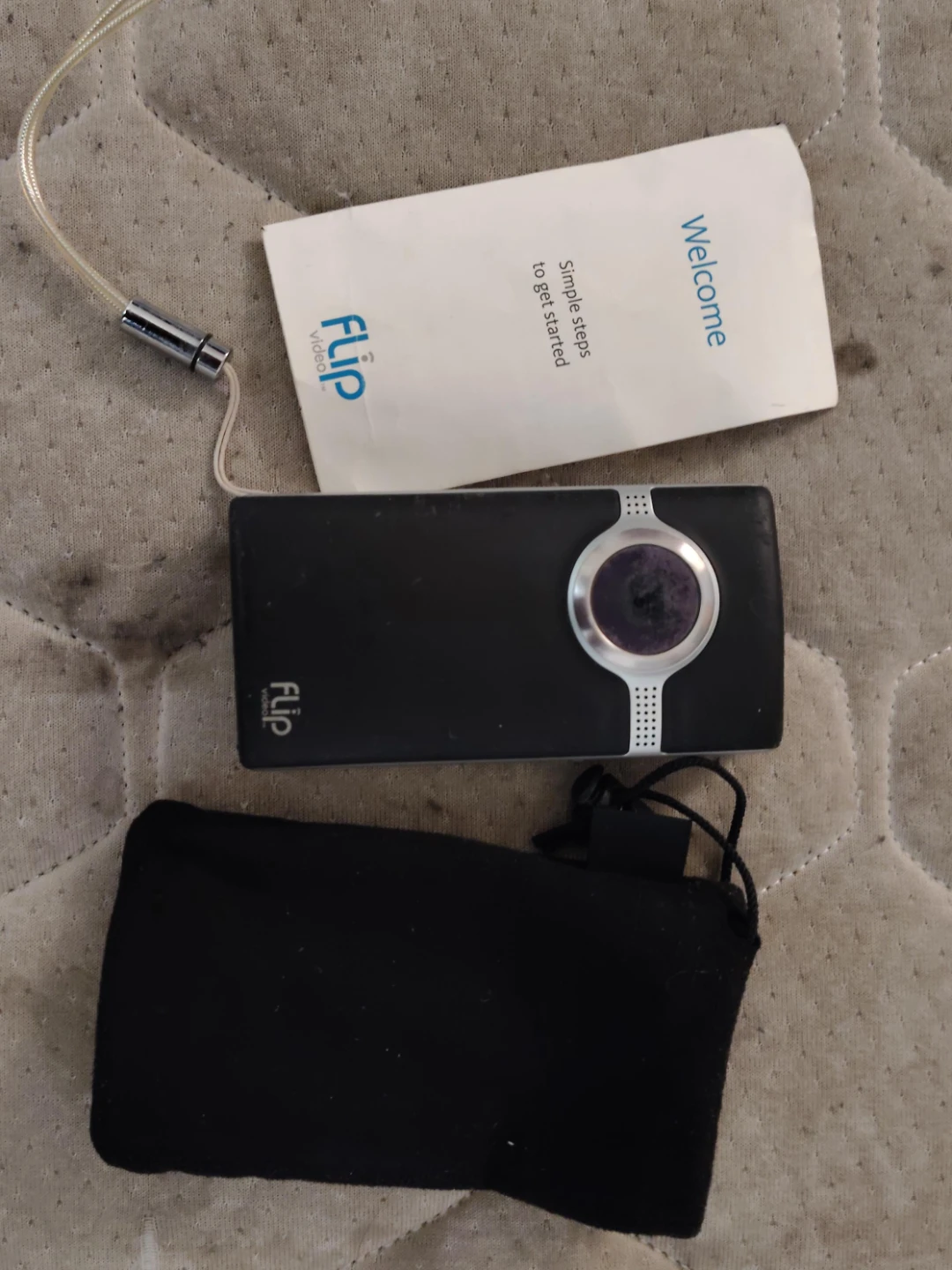 Flip Video Camera with Pouch