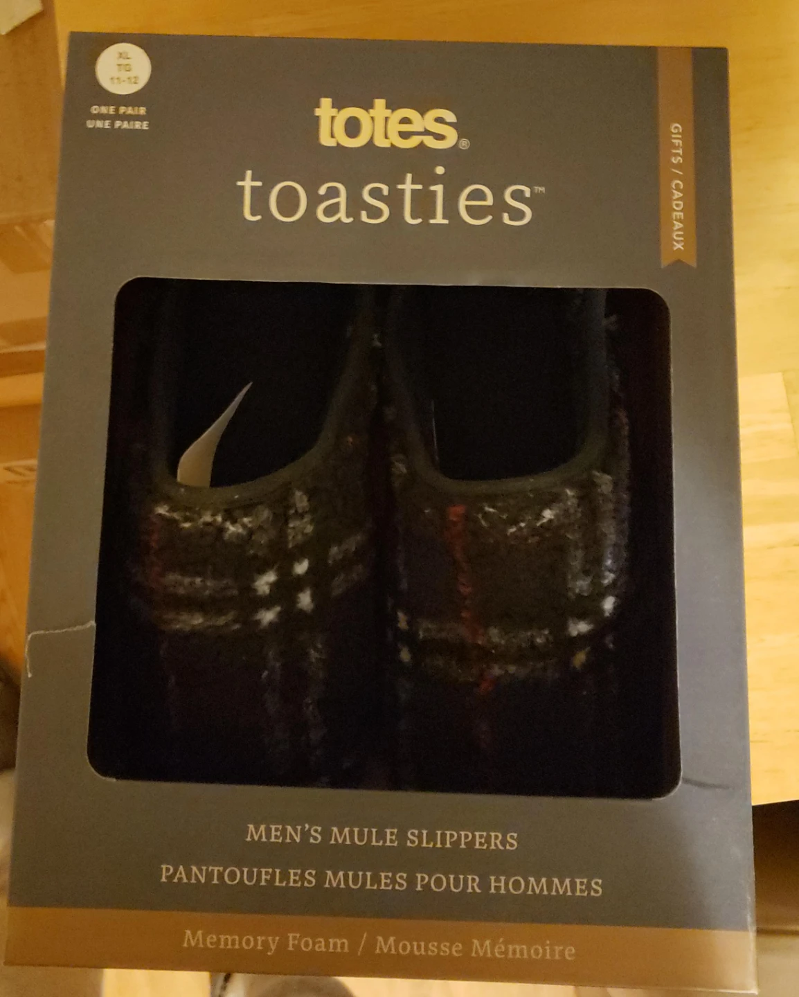 Totes Toasties Men's Mule Slippers XL (11-12)