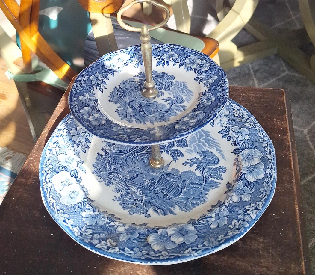 Vintage Two-Tiered Serving Stand