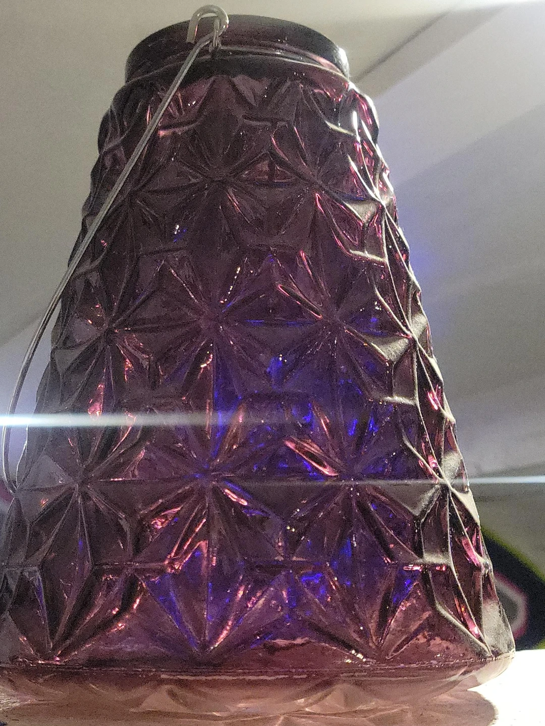 Purple Glass Hanging Lantern