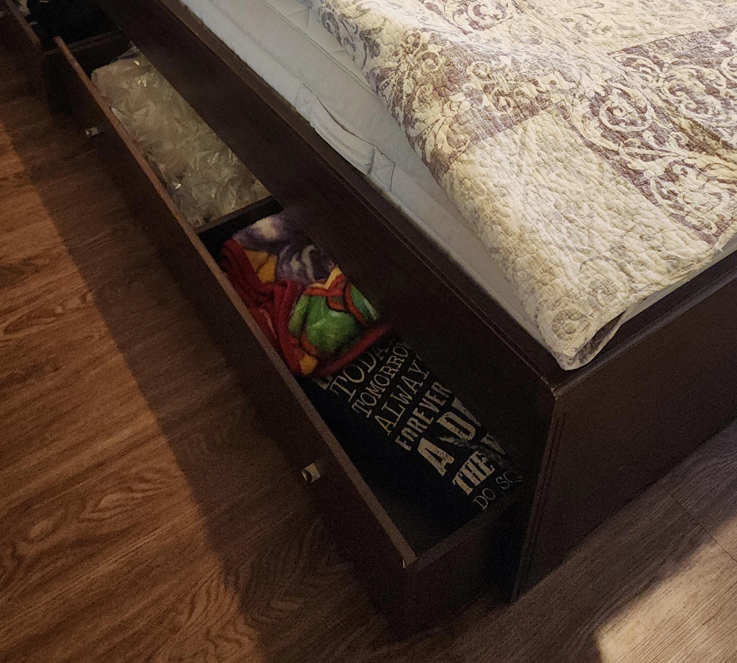 Queen Size Bed Frame with Storage