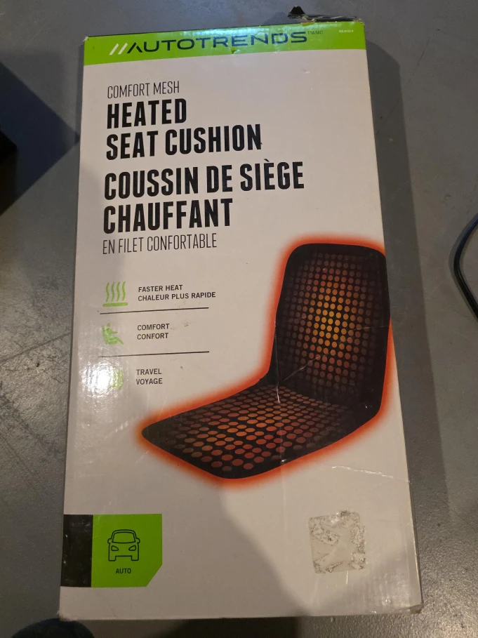 AutoTrends Comfort Mesh Heated Seat Cushion