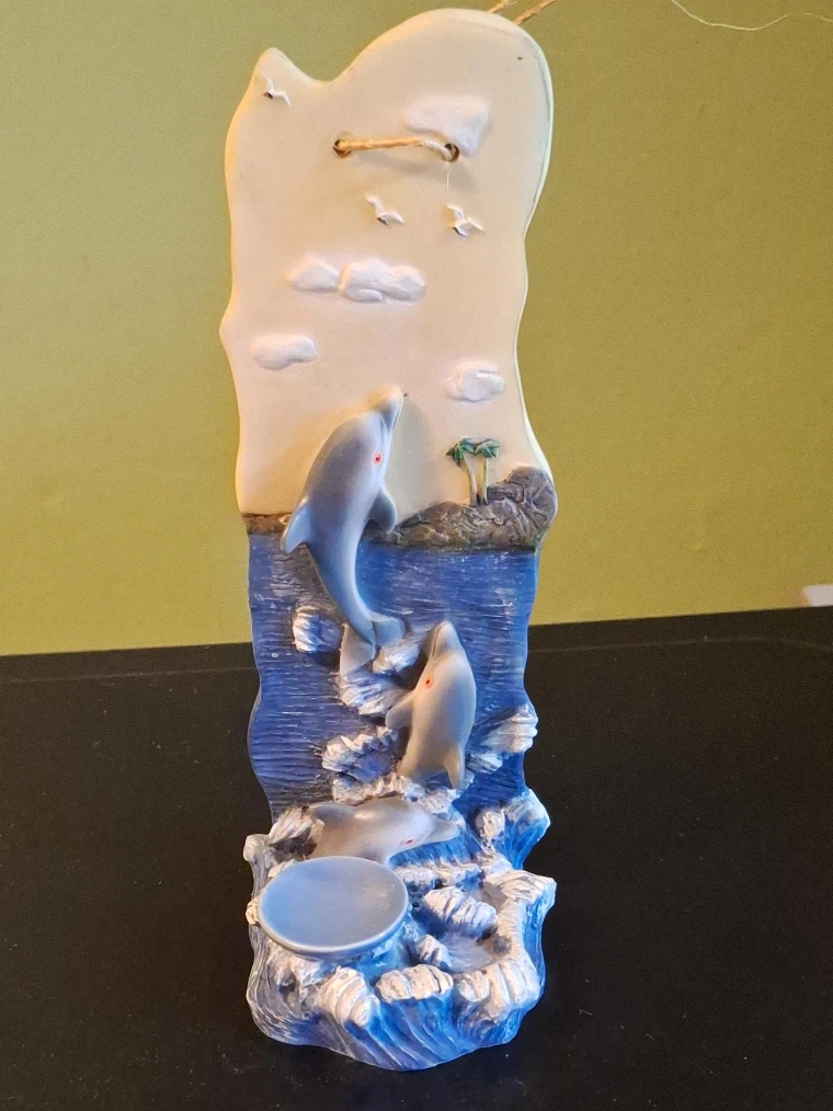 Dolphin Scene Candle Holder