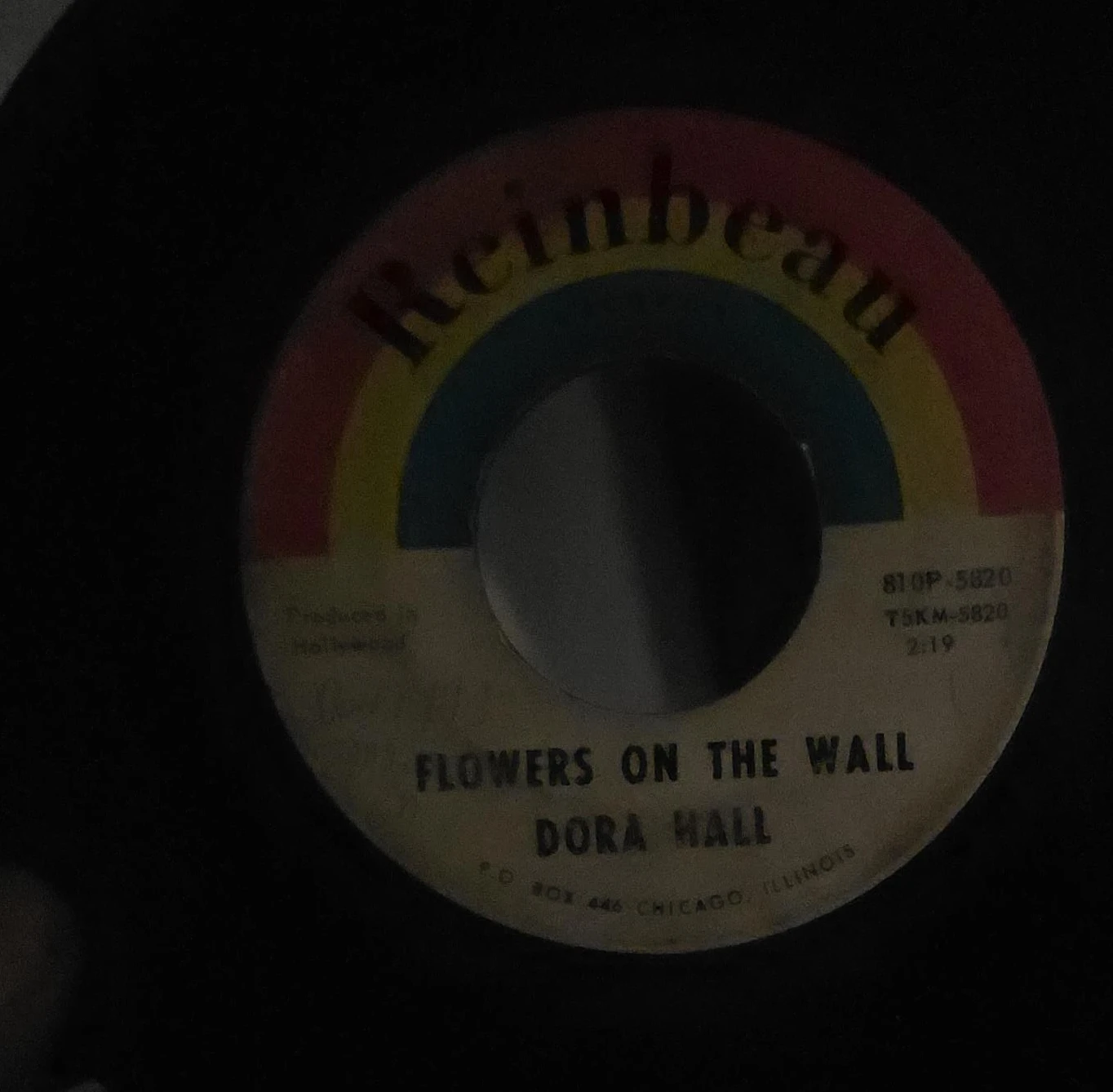 Dora Hall Flowers on the Wall 7" Vinyl Record