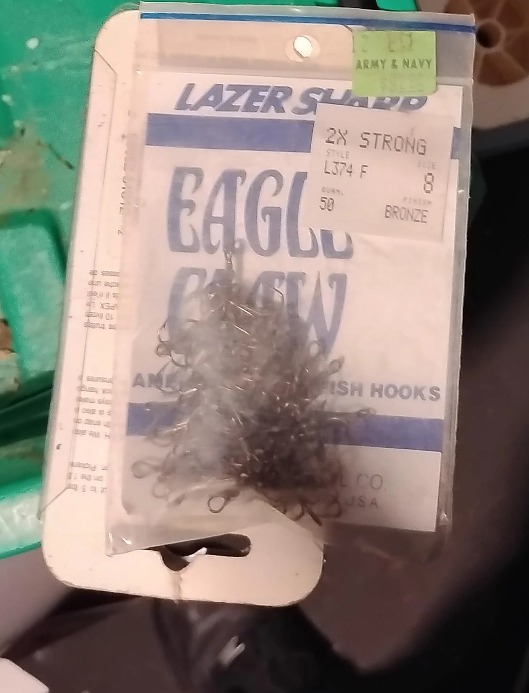 Eagle Claw Lazer Sharp Fishing Hooks - Size 8, Bronze