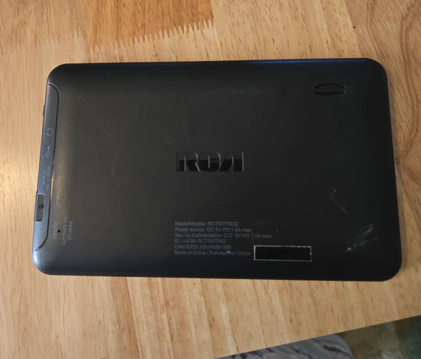 RCA RCT6077W22 Black Tablet