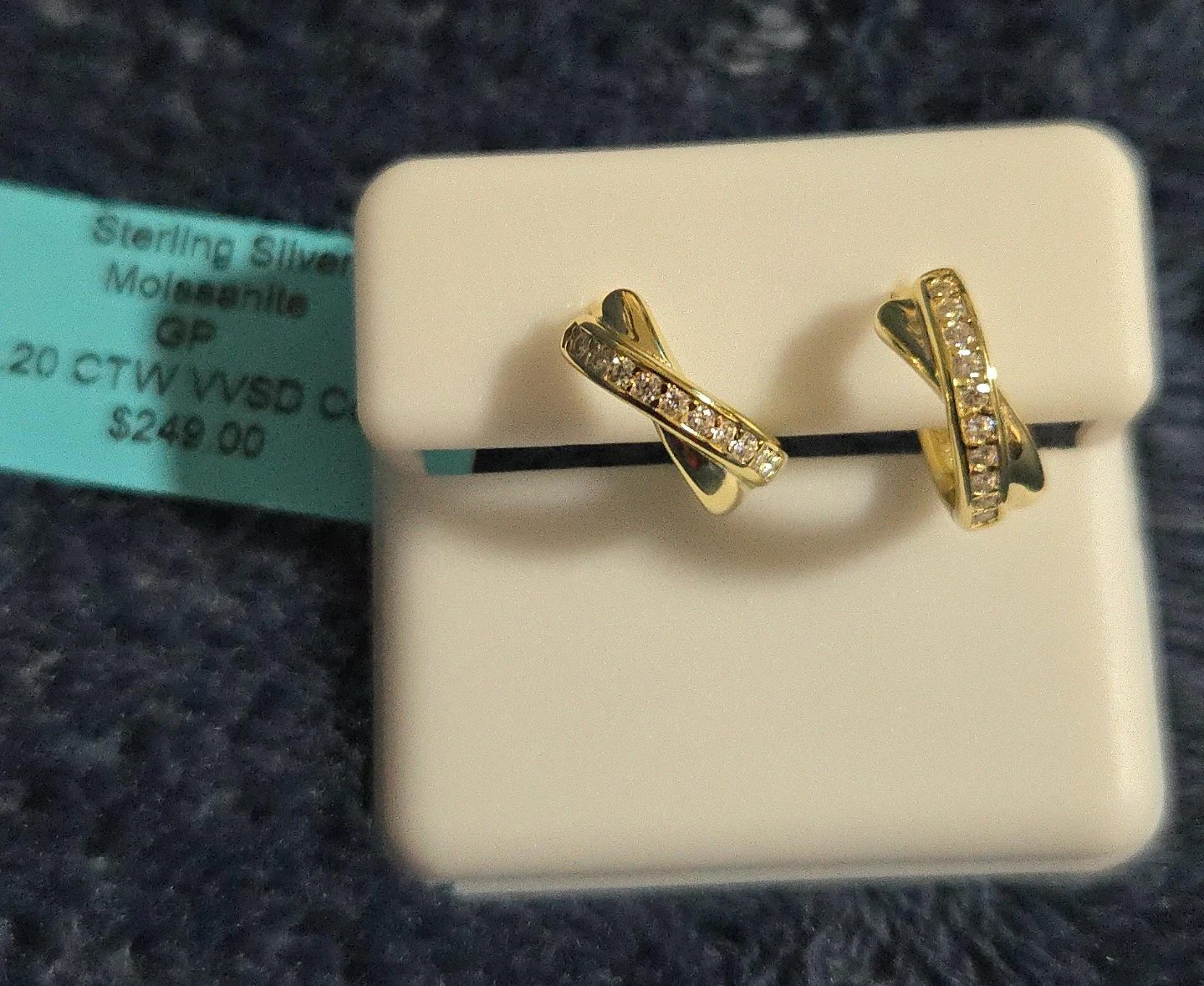 Sterling Silver Moissanite GP Earrings