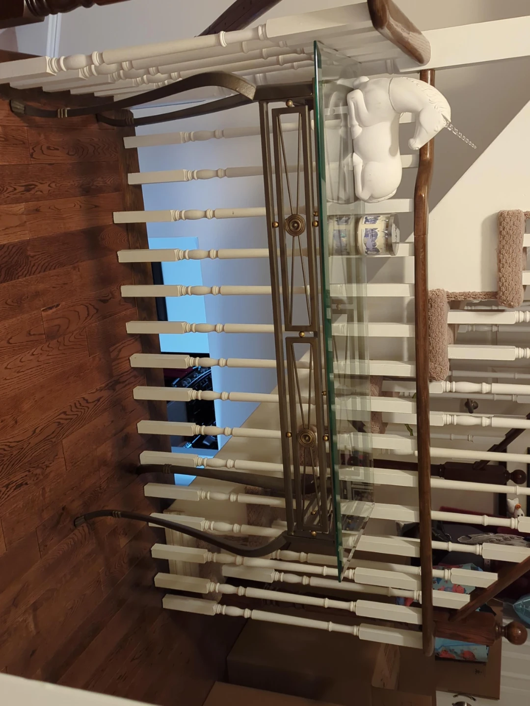 Glass Shelf with Metal Frame