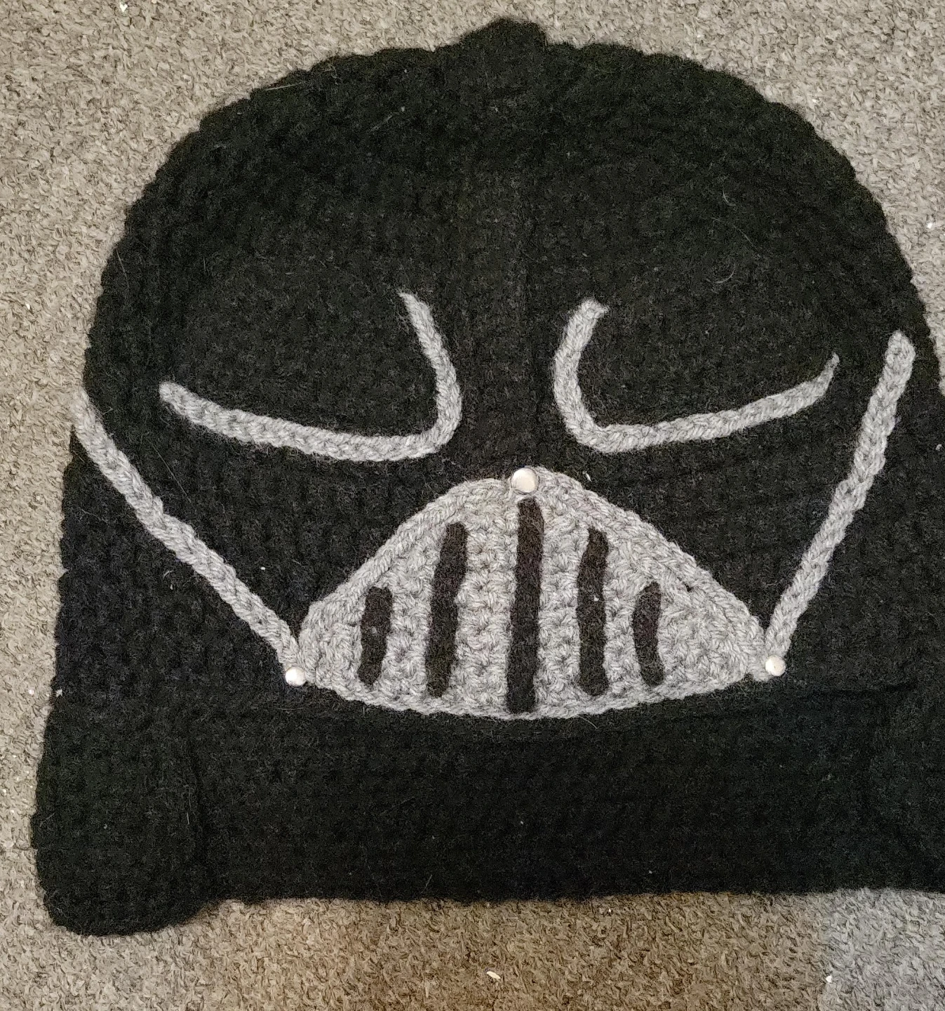 Hand-Crocheted Darth Vader Beanie Hat 🏆