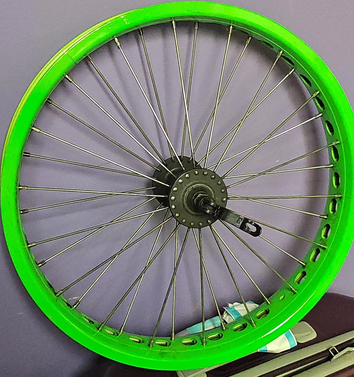 Neon Green Fat Bike Bicycle Wheel