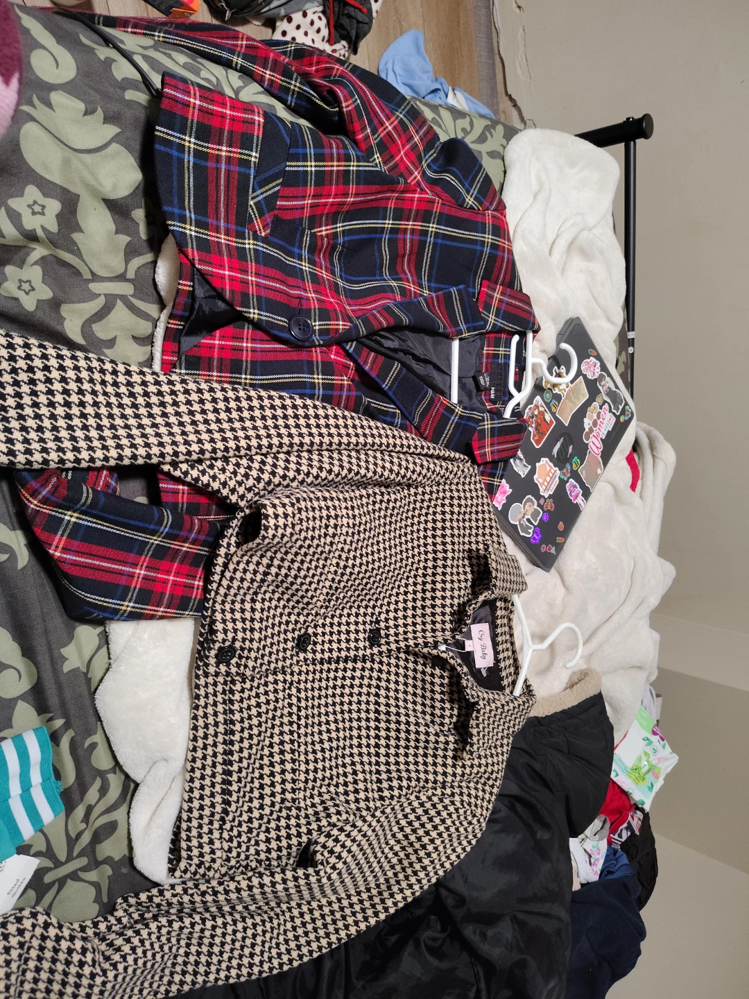 H&M Plaid Blazer & Cyg Baby Houndstooth Jacket