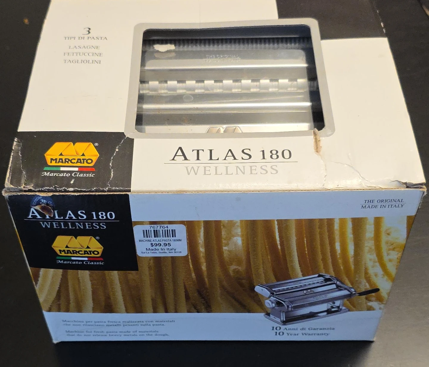 Marcato Atlas 180 Wellness Pasta Machine