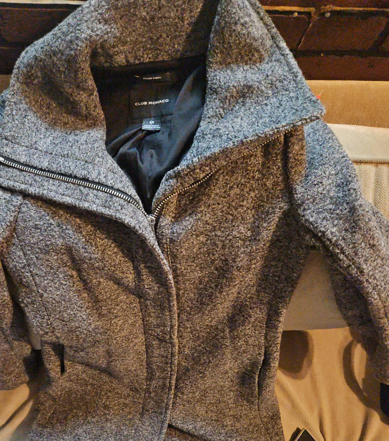 Club Monaco Gray Wool Blend Coat - Size S/P