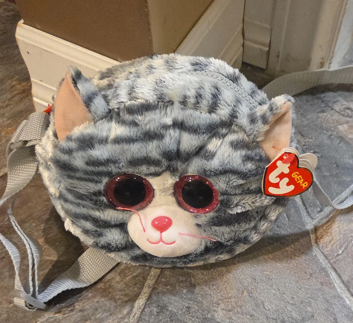 Ty Gear Grey Cat Purse