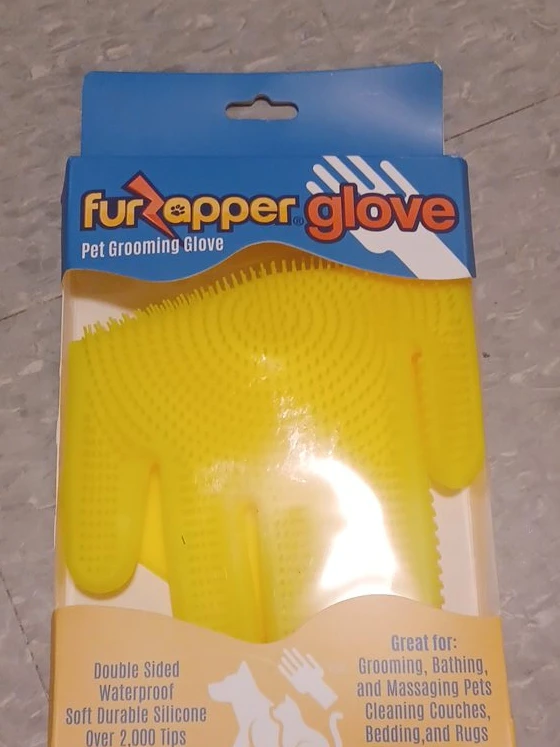 FurZapper Glove Pet Grooming Glove - Yellow