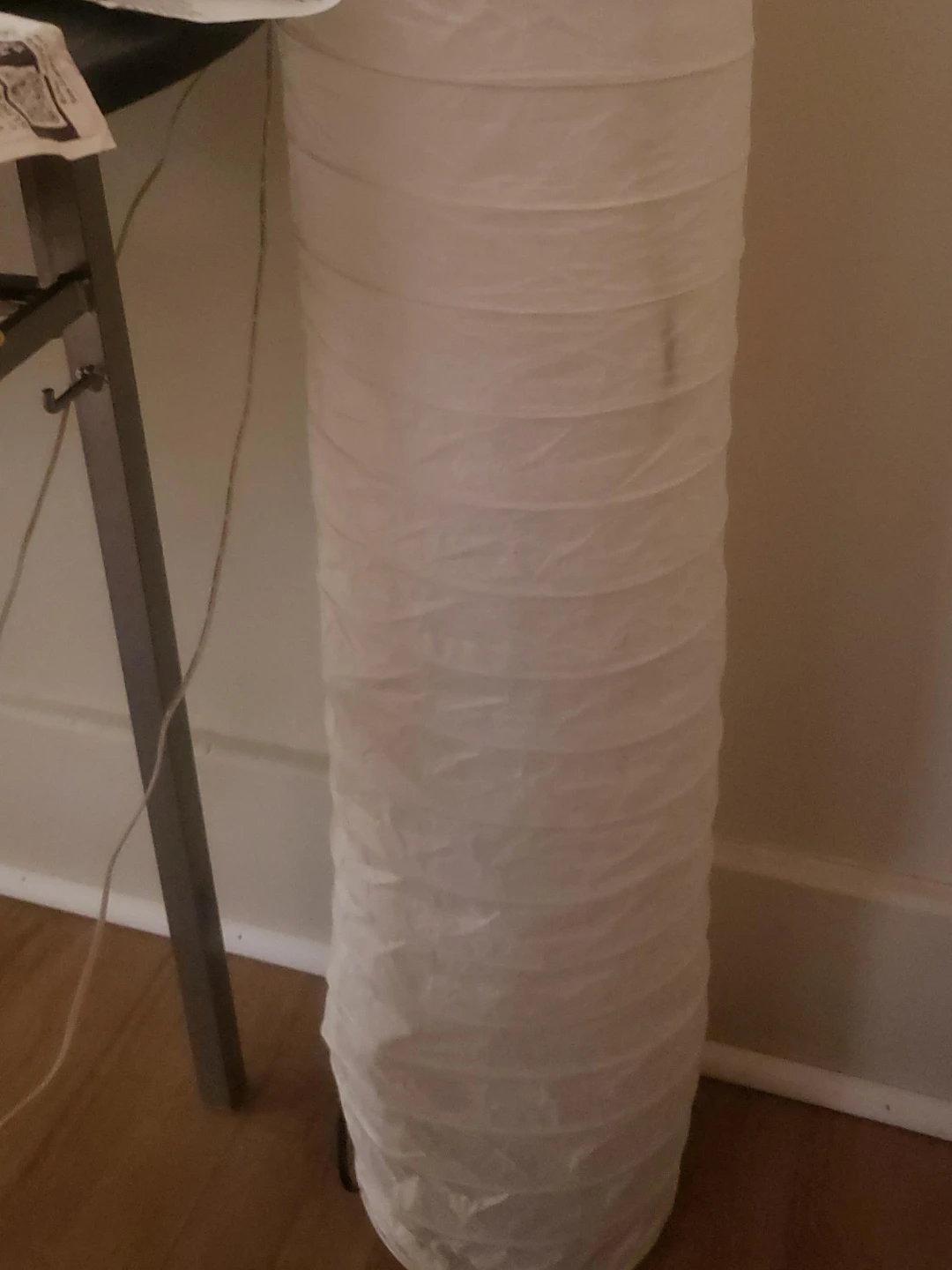 White Accordion Floor Lamp