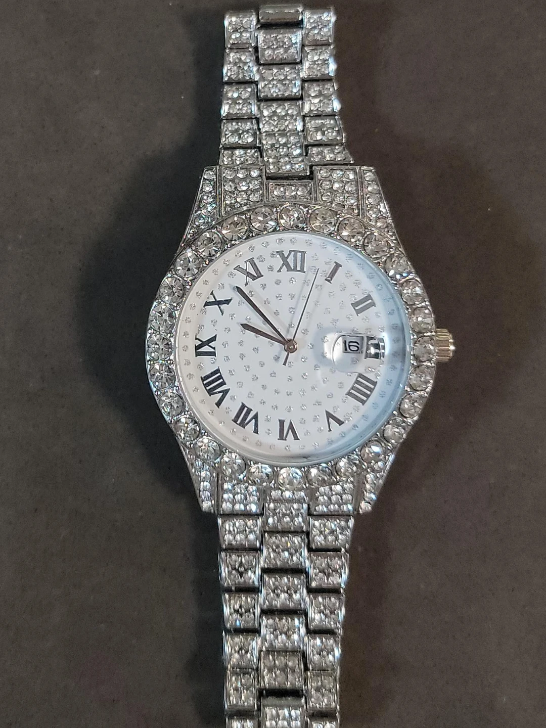 Silver Tone Rhinestone Watch