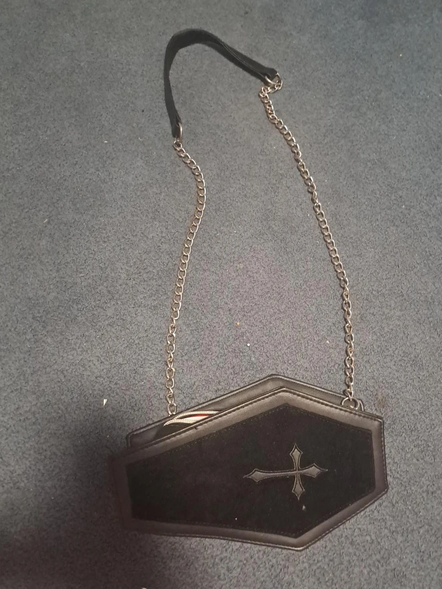 Black Coffin Cross Purse