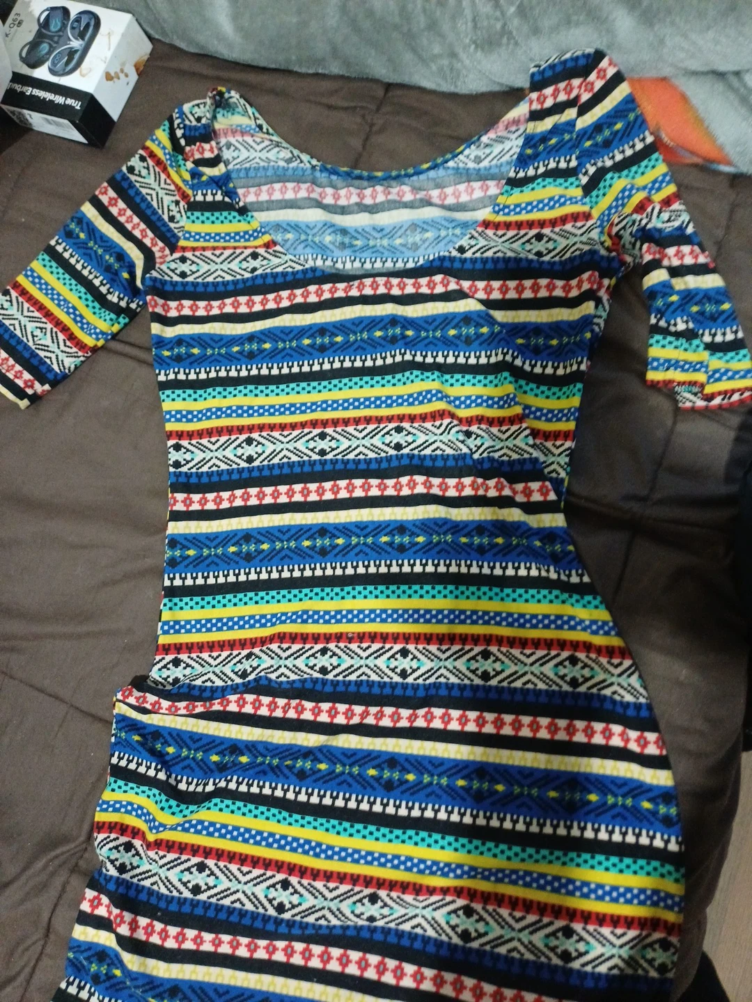 Patterned Mini Dress from Shein