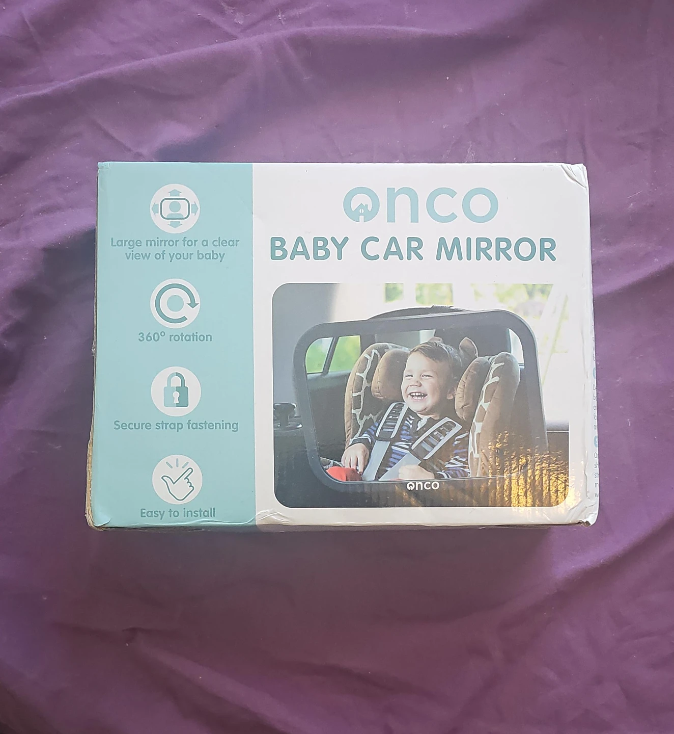 Onco Baby Car Mirror - Clear View, 360° Rotation