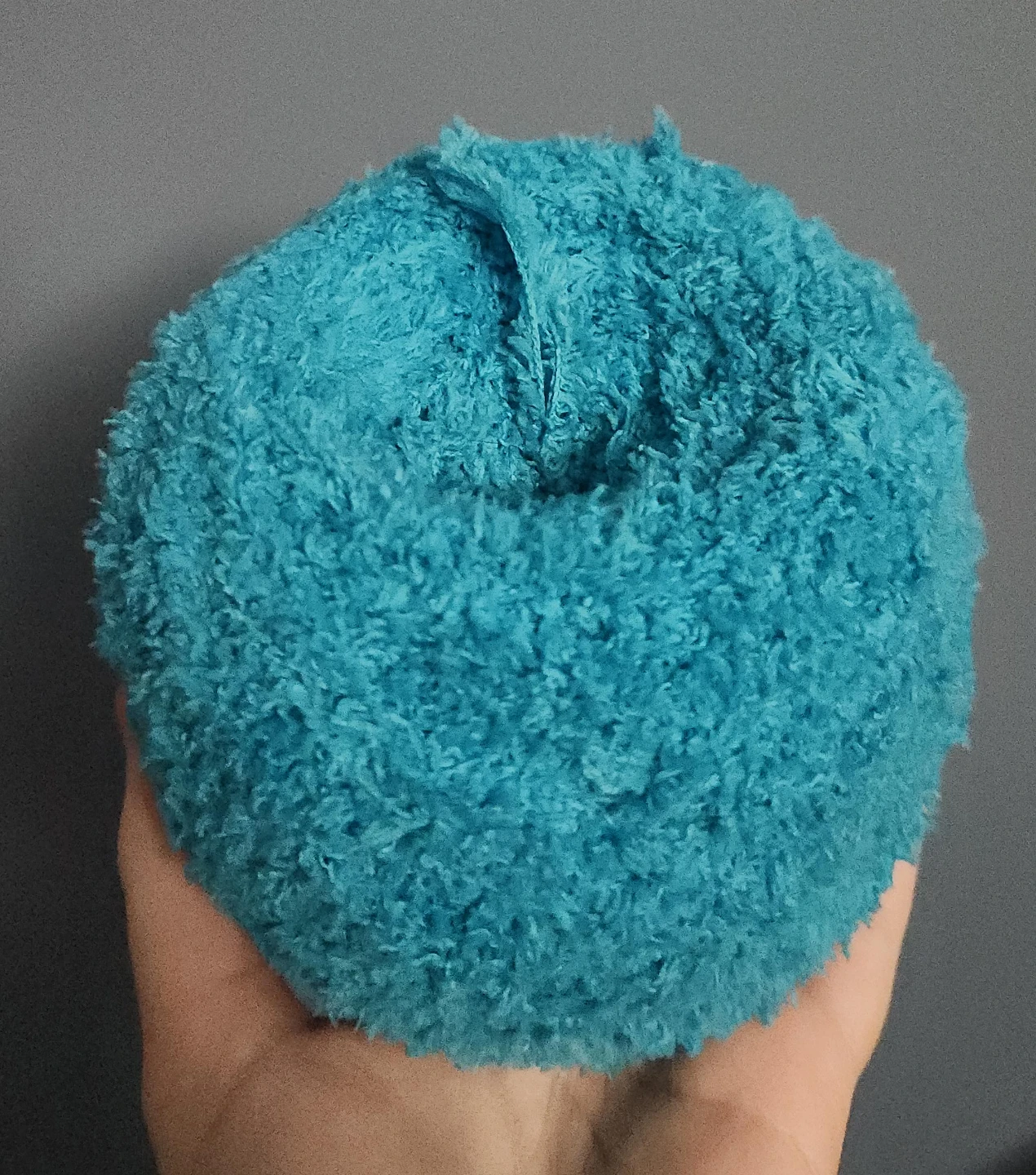 Blue fluffy yarn - appx 162 yrds