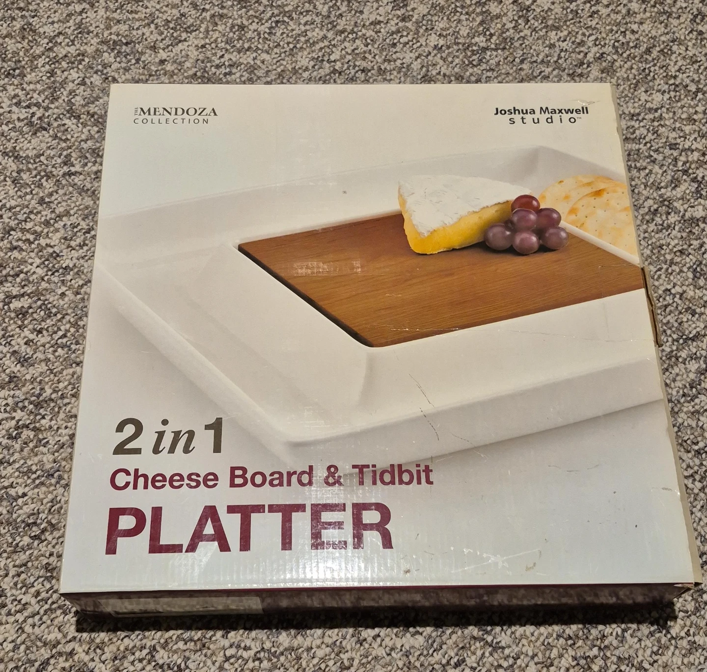 Mendoza Collection 2-in-1 Cheese Board & Tidbit Platter