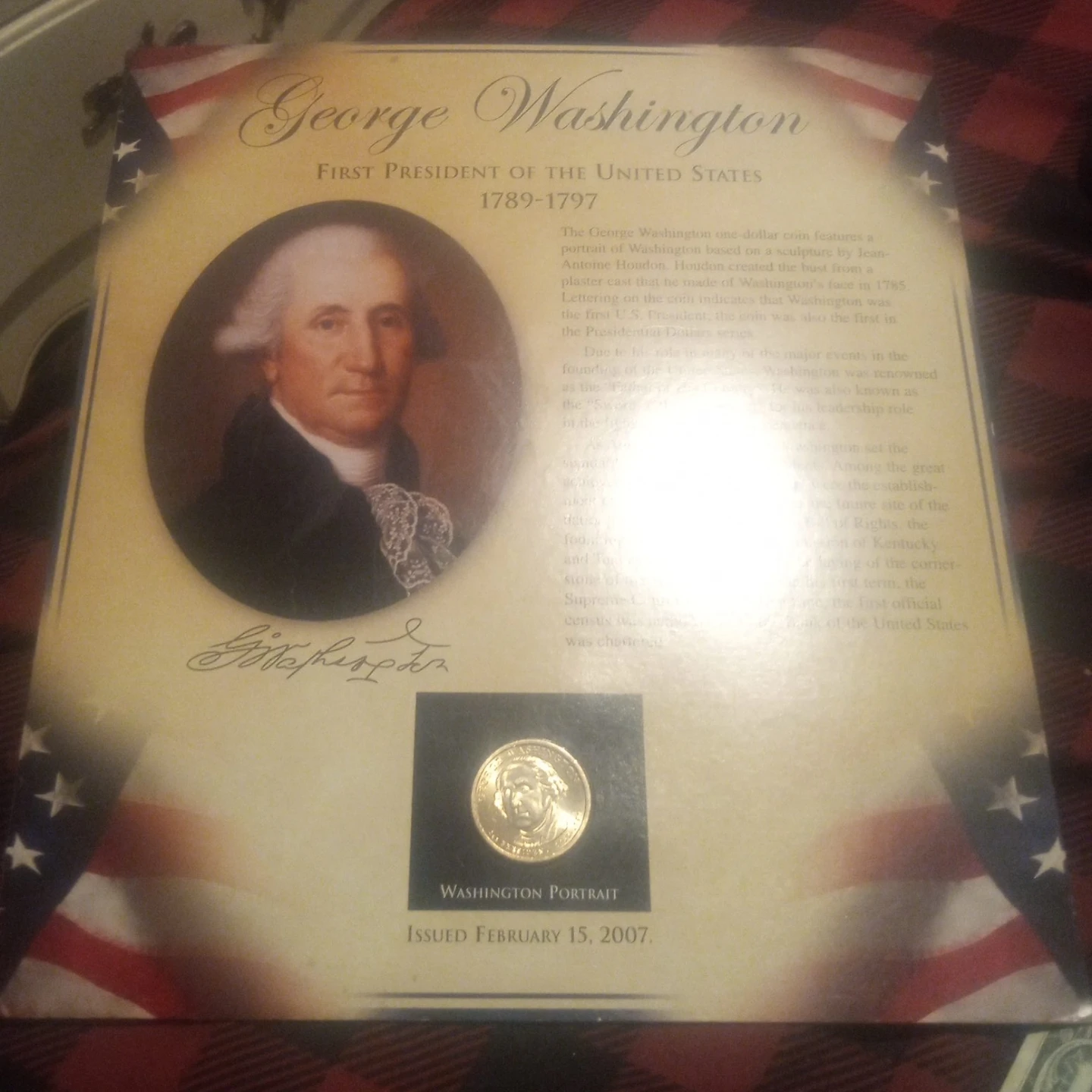 George Washington First President Coin - Issued 2007