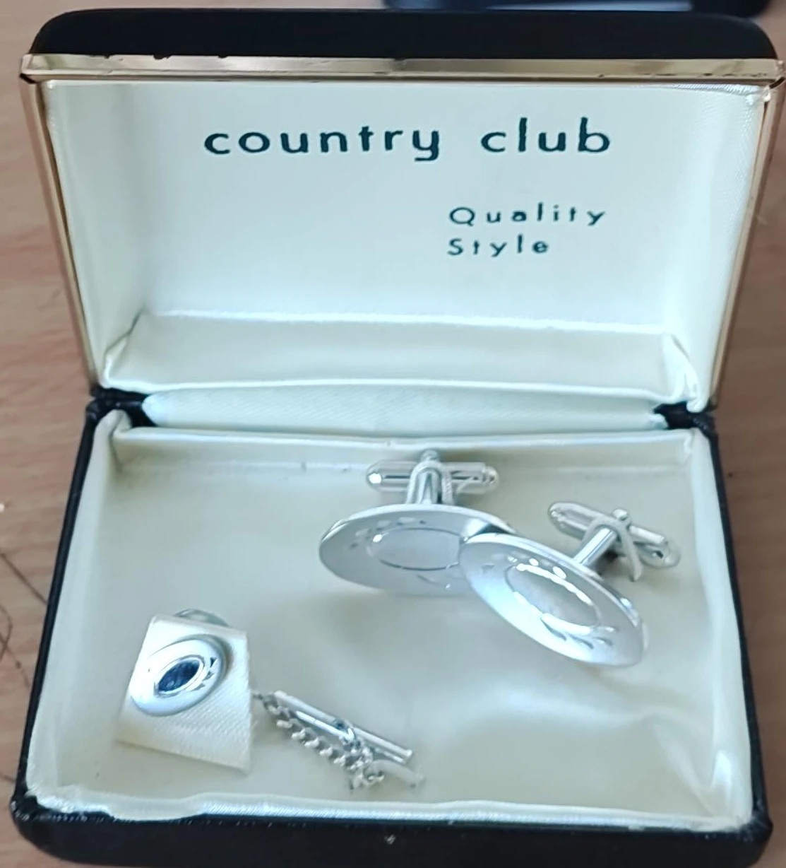 Country Club Cufflink & Tie Clip Set
