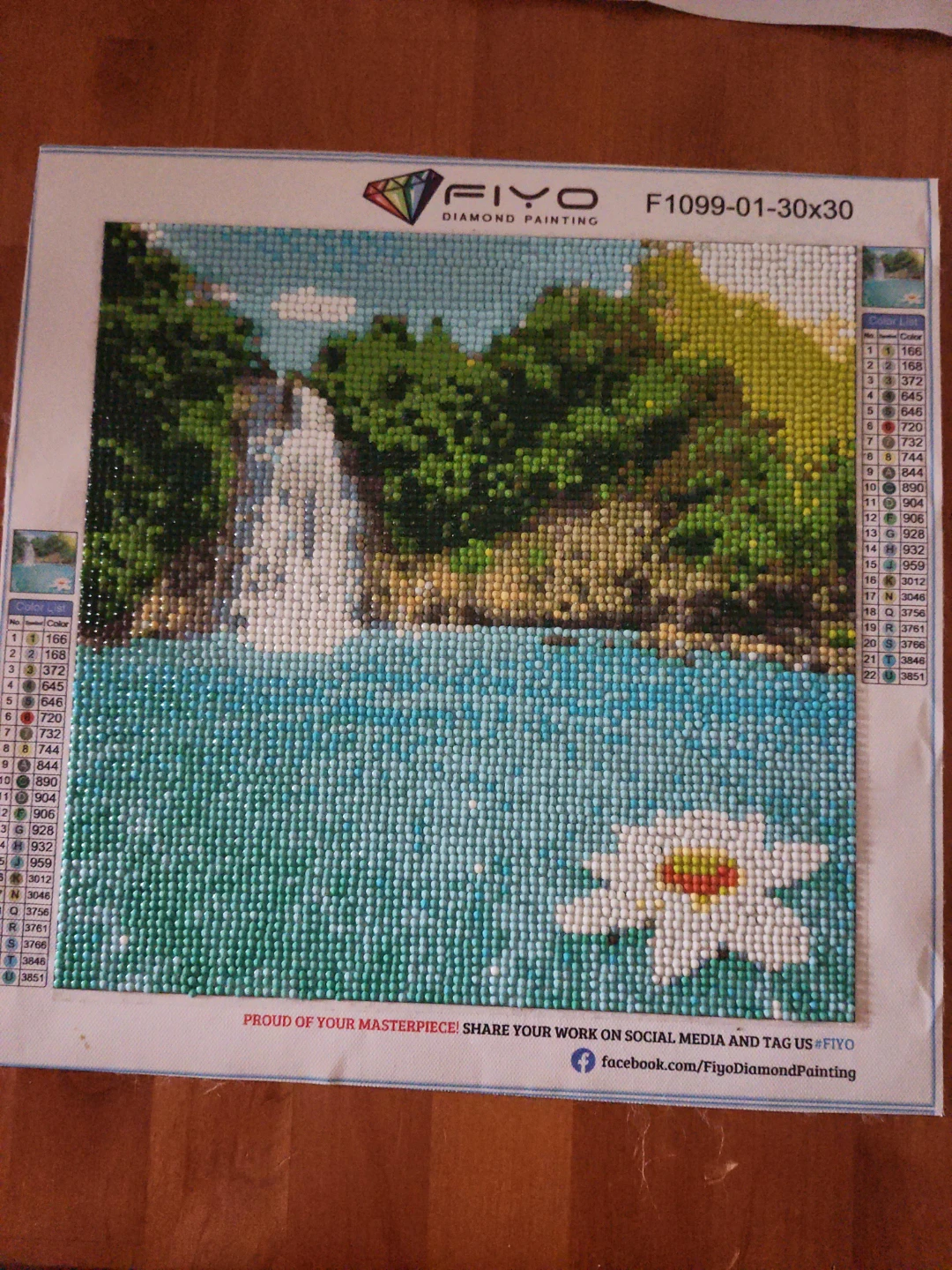 FIYO Diamond Painting Waterfall 30x30cm