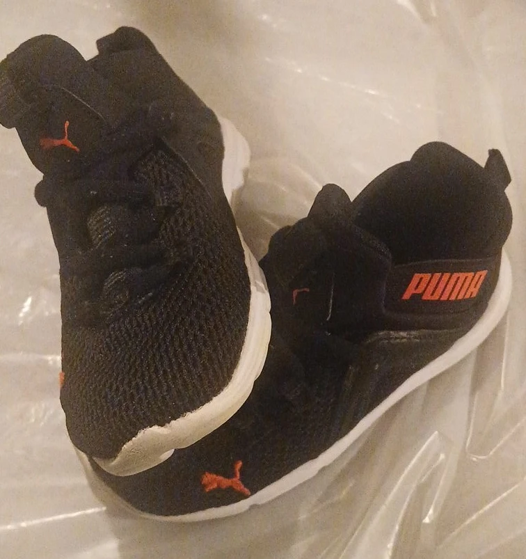 Puma Black & Orange Baby Shoes